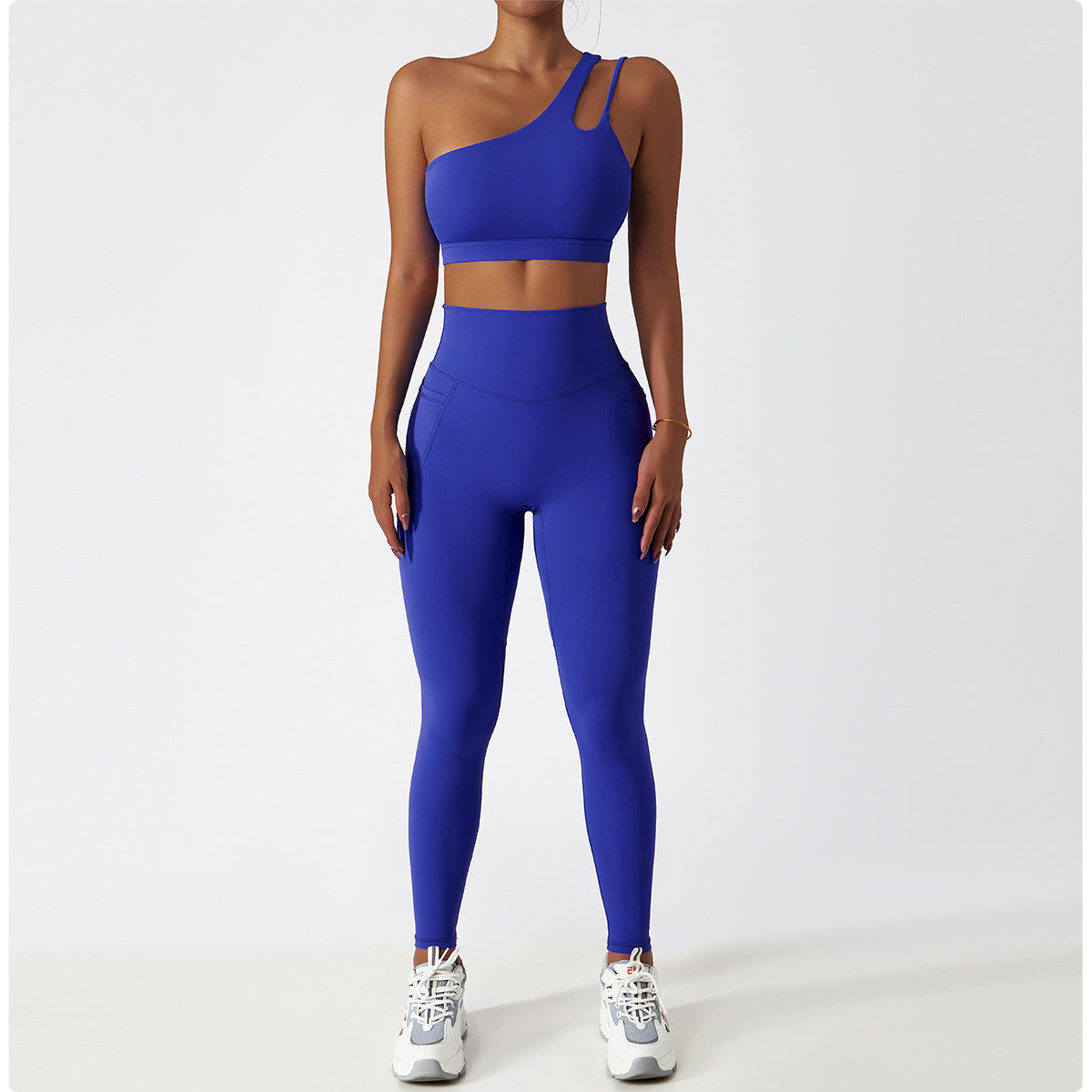 Camille One Shoulder Sports Bra